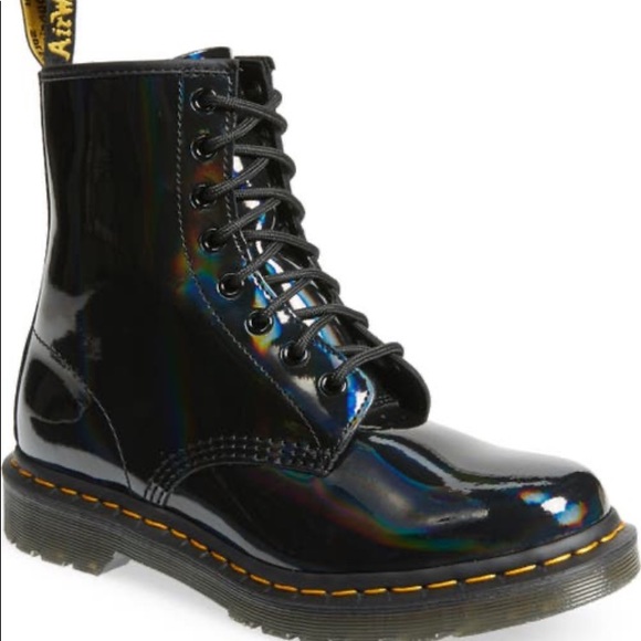 - Dr Martens Patent Leather Black Rainbow Bo… - Picture 5 of 5